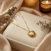 Wholesale Women's Geometric Heart Pendant Stainless Steel Goldplated Necklace