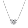 Wholesale Women's Geometric Heart Real Gold Electroplated Calendering Chain Necklace