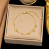 Wholesale Women's Geometric Heart Shape Electroplated Titanium Steel Bracelet Highend Accessory