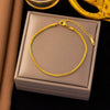 Wholesale Women's Geometric Heart Shape Electroplated Titanium Steel Bracelet Highend Accessory