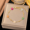 Wholesale Women's Geometric Heart Shape Electroplated Titanium Steel Bracelet Highend Accessory