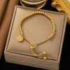Wholesale Women's Geometric Heart Shape Electroplated Titanium Steel Bracelet Highend Accessory
