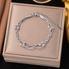 Wholesale Women's Geometric Heart Shape Electroplated Titanium Steel Bracelet Highend Accessory