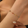 Wholesale Women's Geometric Heart Shape Electroplated Titanium Steel Bracelet Highend Accessory