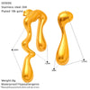 Wholesale Women's Geometric Heart Shape Electroplated Titanium Steel Pleated Earrings