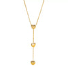 Wholesale Women's Geometric Heart Shape Titanium Steel 18K Goldplated Tassel Ochain Pendant Necklace