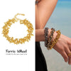 Wholesale Women's Geometric Heart Splicing Tassel Stainless Steel Goldplated Bracelet Fashionable Accessories