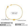 Wholesale Women's Geometric Heart Stainless Steel Electroplated Bracelet