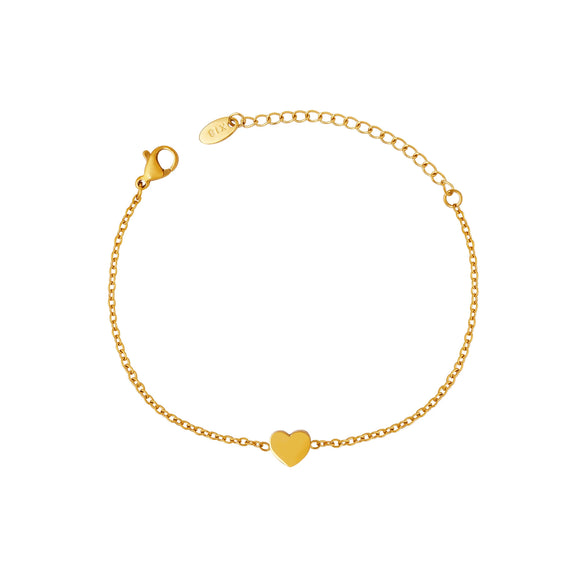 Wholesale Women's Geometric Heart Stainless Steel Electroplated Bracelet