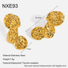 Wholesale Women's Geometric Heart Stainless Steel Vacuum Real Gold Plated Earrings