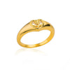 Wholesale Women's Geometric Heartshaped And Fruitshaped Inlaid With Gold Copper Ring Accessories