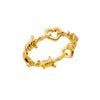 Wholesale Women's Geometric Heartshaped And Fruitshaped Inlaid With Gold Copper Ring Accessories
