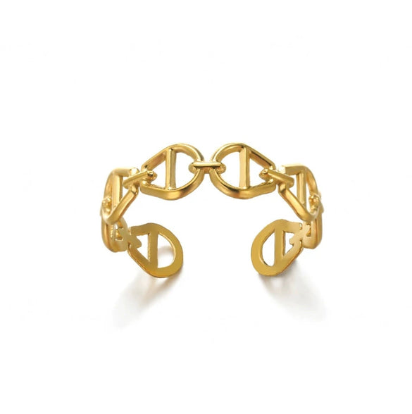Wholesale Women's Geometric Heartshaped And Fruitshaped Inlaid With Gold Copper Ring Accessories