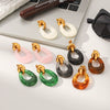 Wholesale Women's Geometric Heartshaped Electroplated Stainless Steel Earrings