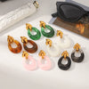 Wholesale Women's Geometric Heartshaped Electroplated Stainless Steel Earrings