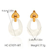Wholesale Women's Geometric Heartshaped Electroplated Stainless Steel Earrings