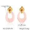 Wholesale Women's Geometric Heartshaped Electroplated Stainless Steel Earrings