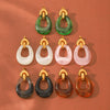 Wholesale Women's Geometric Heartshaped Electroplated Stainless Steel Earrings