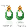 Wholesale Women's Geometric Heartshaped Electroplated Stainless Steel Earrings