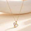 Wholesale Women's Geometric Heartshaped Ice Cream Necklace With Electroplated Calendering Chain