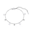 Wholesale Women's Geometric Heartshaped Rhinestone Stainless Steel Electroplated Bracelet