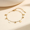 Wholesale Women's Geometric Heartshaped Rhinestone Stainless Steel Electroplated Bracelet