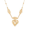 Wholesale Women's Geometric Heartshaped Stainless Steel 18K Gold Electroplated Layered Necklaces For Office Ladies