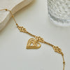 Wholesale Women's Geometric Heartshaped Stainless Steel 18K Gold Electroplated Layered Necklaces For Office Ladies