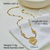 Wholesale Women's Geometric Heartshaped Stainless Steel 18K Gold Electroplated Layered Necklaces For Office Ladies