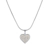 Wholesale Women's Geometric Heartshaped Stainless Steel Shell Pearl Titanium Steel Electroplated Calendering Chain Necklace