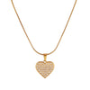 Wholesale Women's Geometric Heartshaped Stainless Steel Shell Pearl Titanium Steel Electroplated Calendering Chain Necklace