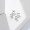 Wholesale Women's Geometric Hexagonal Single Diamond S925 Sterling Silver Earrings