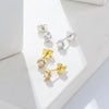 Wholesale Women's Geometric Hexagonal Single Diamond S925 Sterling Silver Earrings