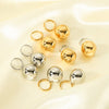 Wholesale Women's Geometric Hollow Ball Earrings In Smooth Stainless Steel With 18K Gold Plated Vacuum Real Gold Electroplating In Pvd Furnace