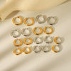 Wholesale Women's Geometric Hoop Stainless Steel Electroplated Earrings