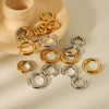 Wholesale Women's Geometric Hoop Stainless Steel Electroplated Earrings