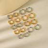 Wholesale Women's Geometric Hoop Stainless Steel Electroplated Earrings
