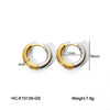 Wholesale Women's Geometric Hoop Stainless Steel Electroplated Earrings