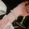Wholesale Women's Geometric Imitation Pearl And Diamondencrusted Wrapped Bracelet Highend Style