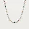 Wholesale Women's Geometric Imitation Pearl Electroplated 18K Gold Hand Chain Necklace