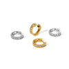 Wholesale Women's Geometric Inlaid Zircon Titanium Steel Earrings