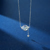 Wholesale Women's Geometric Inlay S925 Sterling Silver Planet Necklace With Moonstone Tassel