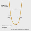 Wholesale Women's Geometric Insect Pattern Stainless Steel Electroplated Butterfly Necklace With Snake Bone Chain