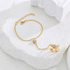 Wholesale Women's Geometric Iron Finger Chain Ring Jewelry With Electroplating In Modern Minimalist Style