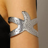 Wholesale Women's Geometric Iron Starfishshaped Electroplated Arm Bracelet Vintage Simple Metal Open Fashion Arm Band