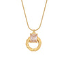 Wholesale Women's Geometric Irregular Butterfly Pendant Stainless Steel Necklace With Electroplating Treatment