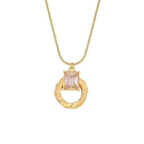 Wholesale Women's Geometric Irregular Butterfly Pendant Stainless Steel Necklace With Electroplating Treatment