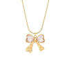 Wholesale Women's Geometric Irregular Butterfly Pendant Stainless Steel Necklace With Electroplating Treatment