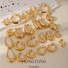 Wholesale Women's Geometric Irregular Copper Electroplated Fashion Commuter Earrings