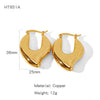 Wholesale Women's Geometric Irregular Copper Electroplated Fashion Commuter Earrings